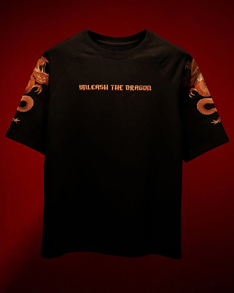 Dragon Embroidered T-shirt (Small)